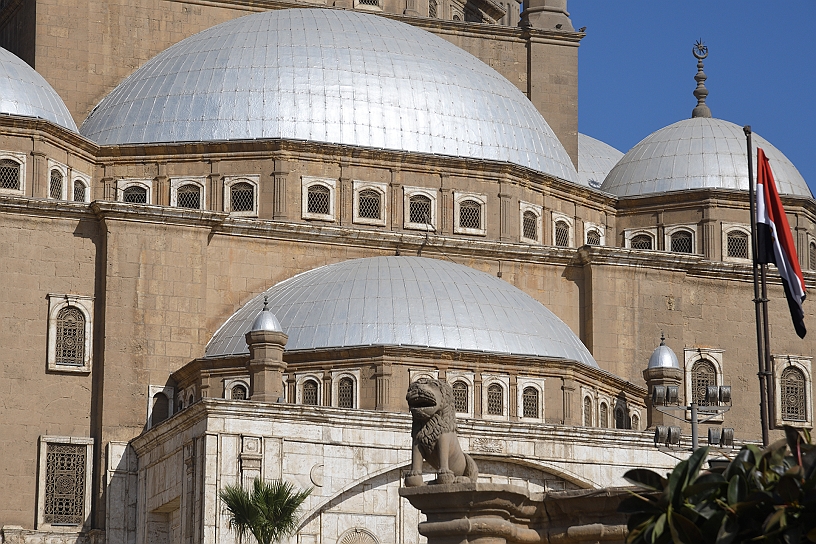 71 MAK_6936.jpg - La statua del leone rappresentano la potenza militare e la legittimità del sovrano Muhammad Ali Pasha, considerato il fondatore dell'Egitto moderno.